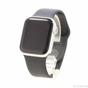 (中古)Apple Apple Watch Series 5 GPS 40mm シルバーアルミニウムケース ブラックスポーツバンド(377-ud)