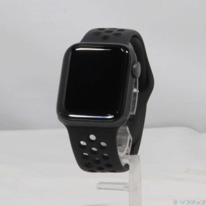 (中古)Watch Series 6 Nike GPS 40mm スペースグレイアルミニウムケース アンスラサイト/ブラックNikeスポーツバンド(371-ud)