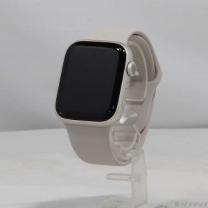 (中古)Apple Apple Watch Series 8 GPS 45mm スターライトアルミニウムケース スターライトスポーツバンド(252-ud)