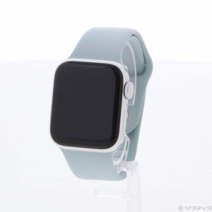 (中古)Apple Apple Watch SE 第2世代 GPS 40mm シルバーアルミニウムケース サキュレントスポーツバンド(368-ud)