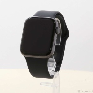 (中古)Apple Apple Watch Series 4 GPS 44mm スペースグレイアルミニウムケース ブラックスポーツバンド(348-ud)