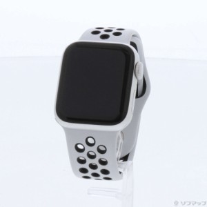 (中古)Apple Apple Watch Series 6 Nike GPS 40mm シルバーアルミニウムケース ピュアプラチナム/ブラックNikeスポーツバンド(297-ud)