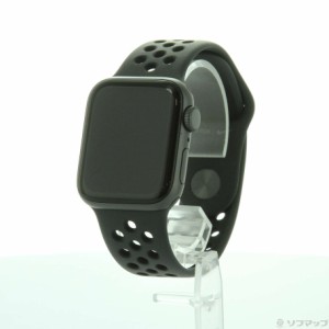 (中古)Watch SE 第1世代 Nike GPS 40mm スペースグレイアルミニウムケース アンスラサイト/ブラックNIKEスポーツバンド(349-ud)