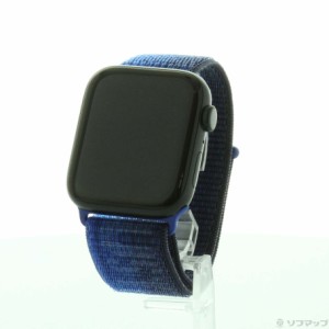 (中古)Apple Apple Watch SE 第2世代 GPS 44mm ミッドナイトアルミニウムケース ミッドナイトネイビーNikeスポーツループ(269-ud)