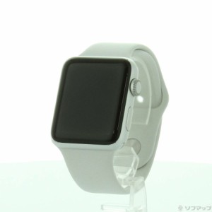 (中古)Apple Apple Watch Series 3 GPS 42mm シルバーアルミニウムケース ホワイトスポーツバンド(258-ud)