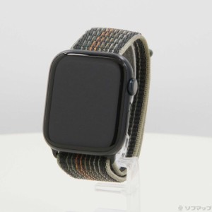 (中古)Apple Apple Watch Series 8 GPS 45mm ミッドナイトアルミニウムケース ミッドナイトスポーツループ(262-ud)