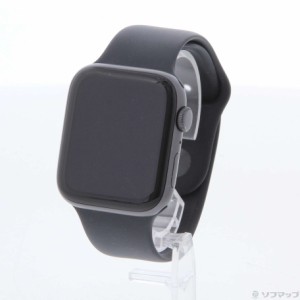 (中古)Apple Apple Watch SE 第1世代 GPS 44mm スペースグレイアルミニウムケース ブラックスポーツバンド(262-ud)