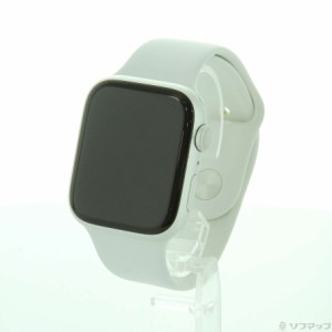 (中古)Apple Apple Watch Series 8 GPS 45mm シルバーアルミニウムケース ホワイトスポーツバンド(251-ud)