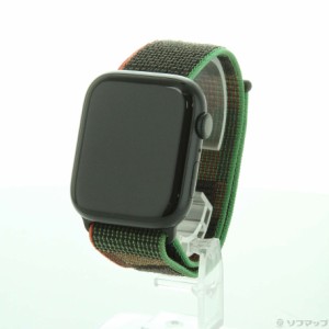 (中古)Apple Apple Watch Series 8 GPS 45mm ミッドナイトアルミニウムケース Black Unityスポーツループ(344-ud)
