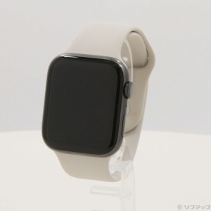 (中古)Apple Apple Watch Series 5 GPS 44mm スペースグレイアルミニウムケース ストーンスポーツバンド(262-ud)