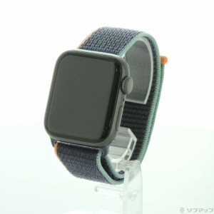 (中古)Apple Apple Watch Series 6 GPS 40mm スペースグレイアルミニウムケース ディープネイビースポーツループ(276-ud)