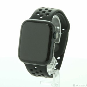 (中古)Apple Apple Watch Series 8 GPS 45mm ミッドナイトアルミニウムケース ブラック/ブラックNikeスポーツバンド(352-ud)