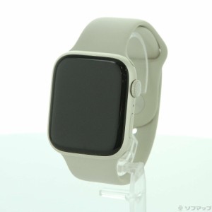 (中古)Apple Apple Watch Series 8 GPS 45mm スターライトアルミニウムケース スターライトスポーツバンド(348-ud)