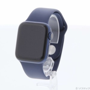 (中古)Apple Apple Watch Series 6 GPS 40mm ブルーアルミニウムケース ディープネイビースポーツバンド(349-ud)