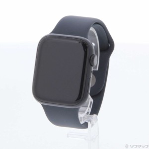 (中古)Apple Apple Watch Series 7 GPS 45mm ミッドナイトアルミニウムケース ミッドナイトスポーツバンド(377-ud)