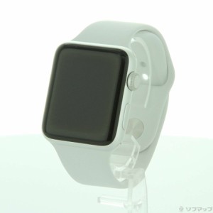 (中古)Apple Apple Watch Series 3 GPS 42mm シルバーアルミニウムケース ホワイトスポーツバンド(377-ud)