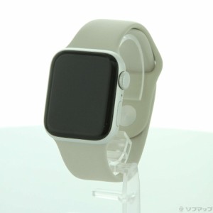 (中古)Apple Apple Watch SE 第1世代 GPS 40mm シルバーアルミニウムケース スターライトスポーツバンド(305-ud)