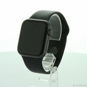 (中古)Apple Apple Watch SE 第1世代 GPS 40mm スペースグレイアルミニウムケース ブラックスポーツバンド(262-ud)