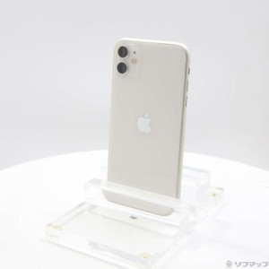 (中古)Apple iPhone11 128GB ホワイト MWM22J/A SIMフリー(196-ud)