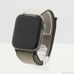 (中古)Apple Apple Watch Series 5 GPS 44mm スペースグレイアルミニウムケース アンカーグレイスポーツループ(269-ud)