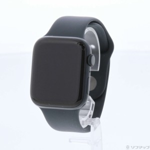 (中古)Apple (展示品) Apple Watch SE 第2世代 GPS 44mm ミッドナイトアルミニウムケース ミッドナイトスポーツバンド(262-ud)