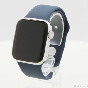 (中古)Apple Apple Watch SE 第1世代 GPS + Cellular 40mm シルバーアルミニウムケース アビスブルースポーツバンド(252-ud)