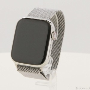 (中古)Apple Apple Watch Series 8 GPS + Cellular 45mm シルバーステンレススチールケース シルバーミラネーゼループ(276-ud)