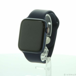 (中古)Apple Apple Watch Series 6 GPS + Cellular 44mm ブルーアルミニウムケース ディープネイビースポーツバンド(269-ud)