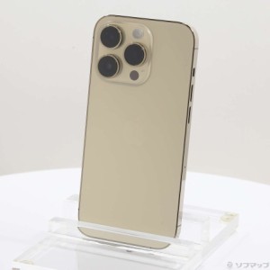 (中古)Apple iPhone14 Pro 128GB ゴールド MQ073J/A SIMフリー(269-ud)