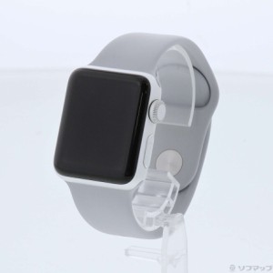 (中古)Apple Apple Watch Series 3 GPS 38mm シルバーアルミニウムケース フォッグスポーツバンド(344-ud)
