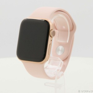 (中古)Apple Apple Watch Series 6 GPS 44mm ゴールドアルミニウムケース ピンクサンドスポーツバンド(295-ud)