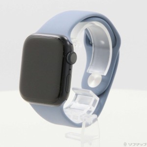 (中古)Apple Apple Watch Series 8 GPS 41mm ミッドナイトアルミニウムケース スレートブルースポーツバンド(269-ud)