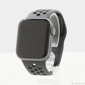 (中古)Watch Series 4 Nike+ GPS 40mm スペースグレイアルミニウムケース アンスラサイト/ブラックNikeスポーツバンド(258-ud)