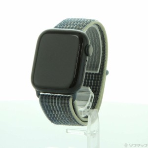(中古)Apple Apple Watch Series 8 GPS 41mm ミッドナイトアルミニウムケース ストームブルースポーツループ(305-ud)
