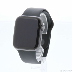 (中古)Apple Apple Watch SE 第1世代 GPS 44mm スペースグレイアルミニウムケース ブラックスポーツバンド(276-ud)