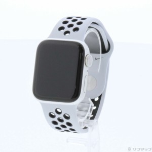(中古)Apple Apple Watch Series 6 Nike GPS 40mm シルバーアルミニウムケース ピュアプラチナム/ブラックNikeスポーツバンド(305-ud)