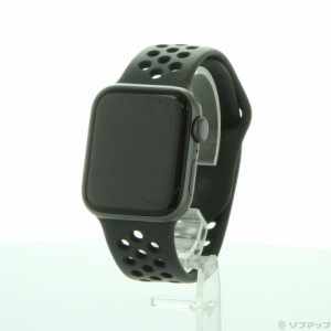 (中古)Watch SE 第1世代 Nike GPS 40mm スペースグレイアルミニウムケース アンスラサイト/ブラックNIKEスポーツバンド(269-ud)