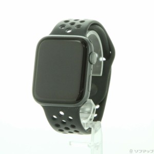 (中古)Watch Series 5 Nike GPS 44mm スペースグレイアルミニウムケース アンスラサイト/ブラックNikeスポーツバンド(352-ud)