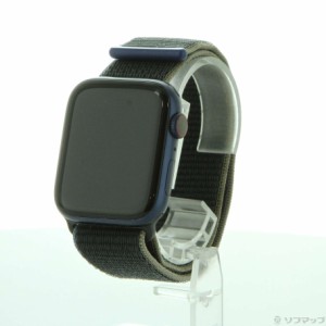 (中古)Apple Apple Watch Series 6 GPS + Cellular 44mm ブルーアルミニウムケース チャコールスポーツループ(377-ud)