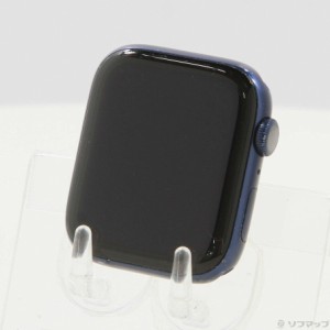 (中古)Apple Apple Watch Series 6 GPS 44mm ブルーアルミニウムケース バンド無し(349-ud)