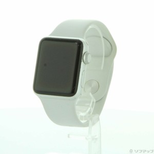 (中古)Apple Apple Watch Series 3 GPS 38mm シルバーアルミニウムケース ホワイトスポーツバンド(377-ud)