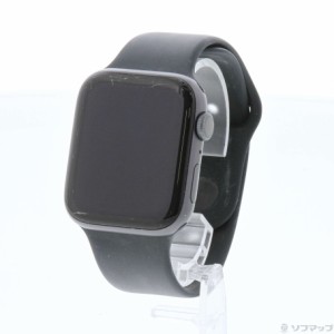 (中古)Apple Apple Watch Series 6 GPS 44mm スペースグレイアルミニウムケース ブラックスポーツバンド(252-ud)