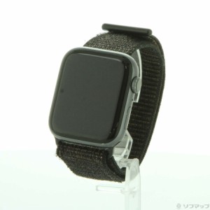 (中古)Apple Apple Watch Series 4 GPS 44mm スペースグレイアルミニウムケース ブラックスポーツループ(305-ud)