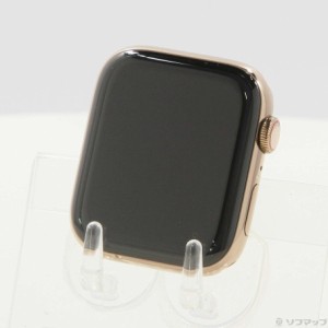 (中古)Apple Apple Watch Series 5 GPS + Cellular 44mm ゴールドステンレススチールケース バンド無し(196-ud)