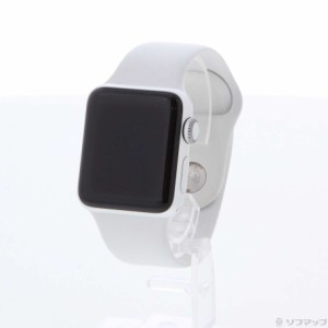 (中古)Apple Apple Watch Series 3 GPS 38mm シルバーアルミニウムケース ホワイトスポーツバンド(276-ud)