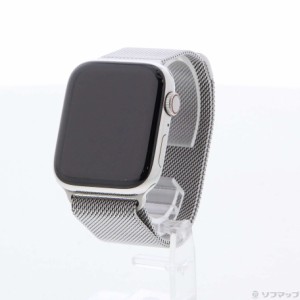 (中古)Apple Apple Watch Series 5 GPS + Cellular 44mm ステンレススチールケース ミラネーゼループ(276-ud)
