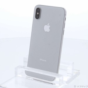 (中古)Apple iPhoneX 64GB シルバー MQAY2J/A SIMフリー(276-ud)