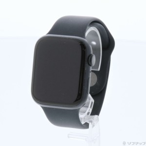 (中古)Apple Apple Watch Series 8 GPS 45mm ミッドナイトアルミニウムケース ミッドナイトスポーツバンド(198-ud)