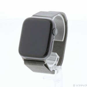 (中古)Apple Apple Watch Series 6 GPS 44mm スペースグレイアルミニウムケース グラファイトミラネーゼループ(305-ud)