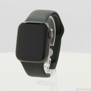 (中古)Apple Apple Watch Series 6 GPS 40mm スペースグレイアルミニウムケース キプロスグリーンスポーツバンド(276-ud)